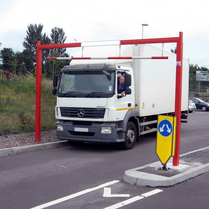 Dim Gray Heavy Duty Single Fixed Height Vehicle Restrictor for Access Control
