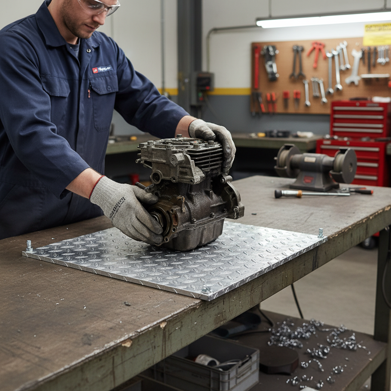 Dark Slate Gray Premium Aluminium Checker Plate Sheet 250 x 500mm for Construction