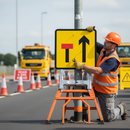 Gray 2-Lane Wicket Quick-Fit Sign Face Diagram for Traffic Safety