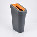 70L mixed recycling bin, recycled plastic, overhang lid (view 2)