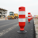 Light Gray Premium Twist-Lock Cylinder Delineator Post for Traffic Management