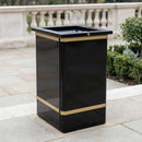 100 litre open top litter bin steel rust resistant