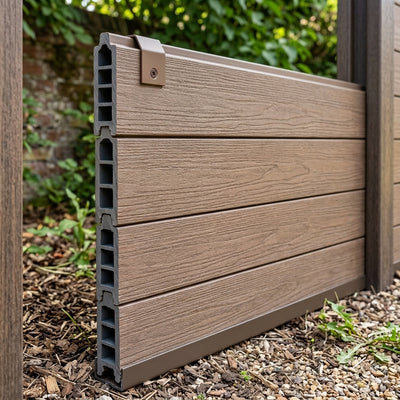 Composite Fencing Board 1800 x 150 x 20mm (4 Pack) - Teak