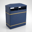 154L Closed-Top Litter Bin, Glass Fibre Composite, Dual Aperture (view 2)