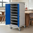 8-Tier Laptop Charging Trolley with Cam Lock – 375 × 465mm