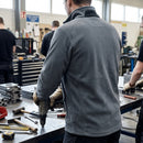 Low-Shedding Fleece Work Jacket with Raglan Sleeves - Steel Grey