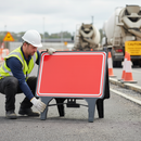 Gray Premium Red Sign 1050x750mm for Outdoor Use