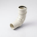 Traditional Adjustable Swanneck 76mm Dia Downpipe Connector — RAL 9010