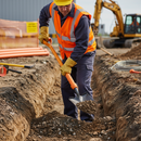 Dim Gray Premium Insulated General Service Shovel for Digging and Lifting