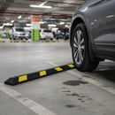 Light Slate Gray Heavy Duty Rubber Parking Stop with Reflective Markings - 550mm, 900mm, 1800mm
