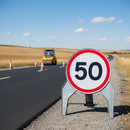 Gray High-Performance 750mm Q-Sign for Effective Traffic Management