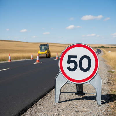 High-Performance 750mm Q-Sign for Effective Traffic Management