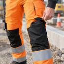 Hi-Vis Class 2 Stretch Work Trousers with Knee Protection (view 2)