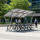 Dark Slate Gray Premium Open Sided Bike Shelter with Galvanised Roof - 2m to 5m