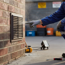 Premium Plastic Louvred Vent with Fixed Flyscreen - 9x9 Inch for Optimal Airflow