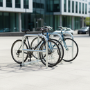 Dark Slate Gray Premium Floor-Fixed Cycle Rack - Heavy Duty Bike Stand