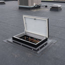 Manual Square Access Hatch 150mm Collar Mill Finish