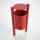40 Litre hooded litter bin steel outdoor waste (view 2)