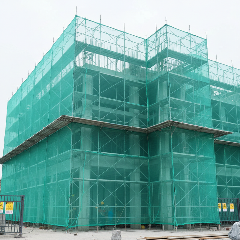 Medium Sea Green Premium Debris Netting for Fencing - 2m x 50m High Visibility