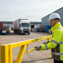 Rosy Brown Professional Double Leaf Opening Height Restrictor Barrier for Vehicle Access Control