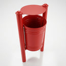 40 Litre Hooded Steel Litter Bin with Tipping Frame (view 2)