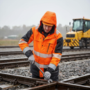 Gray Heavy Duty Two-tone Ripstop Breathable and Waterproof Rail Jacket