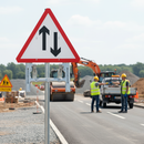 Light Gray Two Way Traffic Quick-Fit Sign Face Diagram 521 - High Visibility Safety
