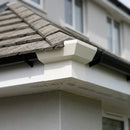 L Return Fascia Board Angle Covers – Aluminium Corner Fascia — RAL 9010 / 135 Deg Internal Angle (in use)