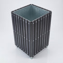 Square plastic slatted open top litter bin 112 litre (view 2)