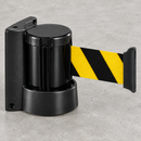 Wall Belt Barrier with Yellow/Black Chevron Belt - 3m, 5m, 12m