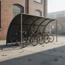 Dark Slate Gray Professional Open Sided Bike Shelter with Galvanised Roof - 1m to 5m Extensions