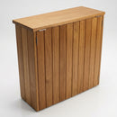 Slimline Double Iroko Hardwood Litter Bin – 120L (view 2)