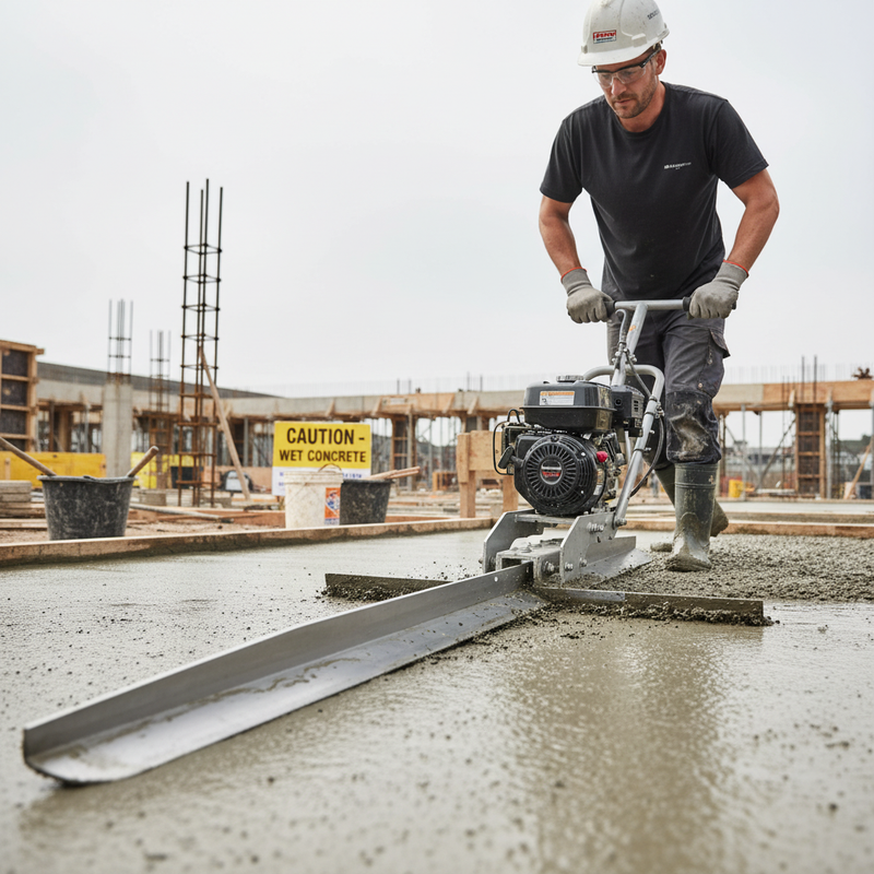 Light Gray Professional 3 Metre Concrete Screeder Beam for Efficient Leveling