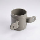 Traditional Downpipe Spare Socket 63mm Dia with Eared Fixings — RAL 7036