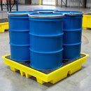 Four-Drum Spill Pallet Low Profile 1280 × 1280 × 275mm