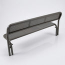 2000mm Steel Bench with Backrest and Perforated Seat (view 2)