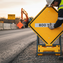 Dim Gray 800 Yards Heavy Duty Supplementary Plate for Road Signs