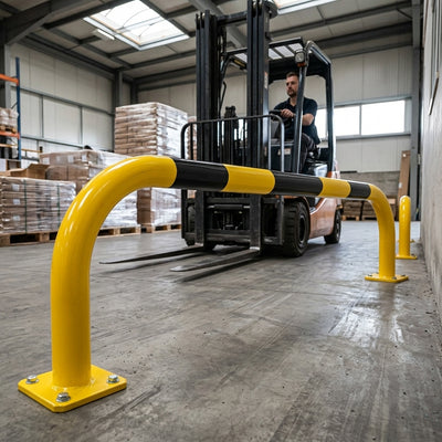 1000-2000mm high visibility perimeter barrier, galvanised steel