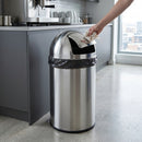 40 Litre Push Bin with Liner – Stainless Steel or Powder Coat