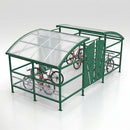 2325 x 5500mm Galvanised Steel Cycle Shelter with Polycarbonate Roof (view 2)