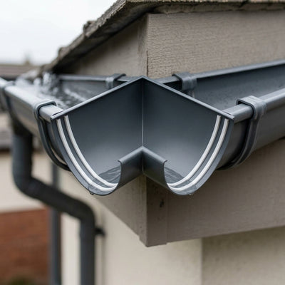90° Aluminium Gutter Angle 130mm - Marine Grade