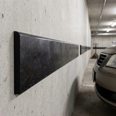 Recycled HDPE Wall Protection Buffer - 150mm or 200mm - Black