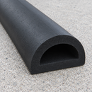 Black D-Profile Impact Guard 50 x 30 x 2500mm