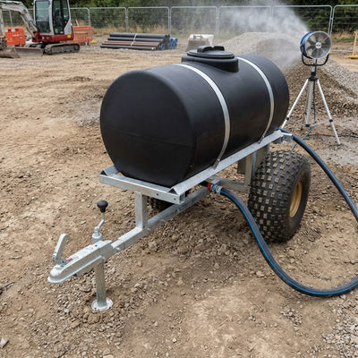400-litre site tow water bowser with galvanised chassis