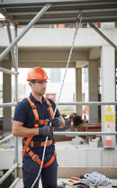 Gray Professional Work Platform Restraint Kit with Fall Arrester