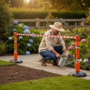 Dark Olive Green Premium 9m Free Standing Retractable Barrier Kit for Safety