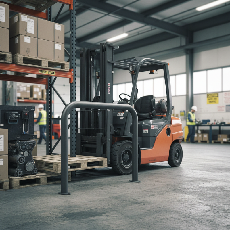 Dark Slate Gray Premium U-Shaped Impact Protection Barrier - 50mm Steel Tube