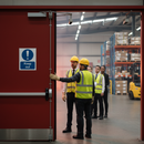 Dark Slate Gray Mandatory Fire Safety Door Signs - Keep Out for Safety Compliance