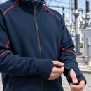 Full Zip Electric Arc and Flame Resistant Work Sweater - Navy (view 2)