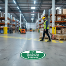 Light Slate Gray Premium Safety Floor Sign - Slip Resistant & Self-Adhesive